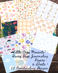 Little Cozy Moments™ | Rainy Days Journaling Papers | 6 Sheets • 12 Coordinating Designs | 8.5 x 5.5