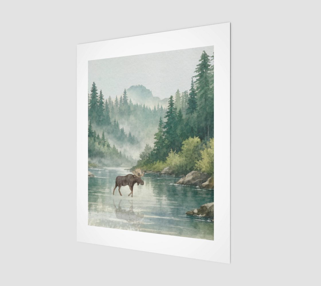 River Crossing | Canadian Wilderness Fine Art Print