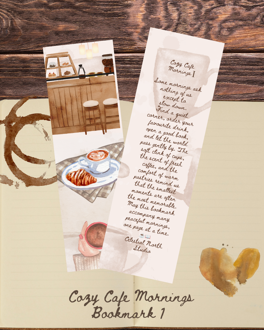 Cozy Café Mornings Bookmark Collection