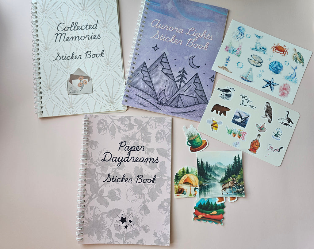 Aurora Lights Reusable Sticker Book | 32-Sided Sticker Storage Album