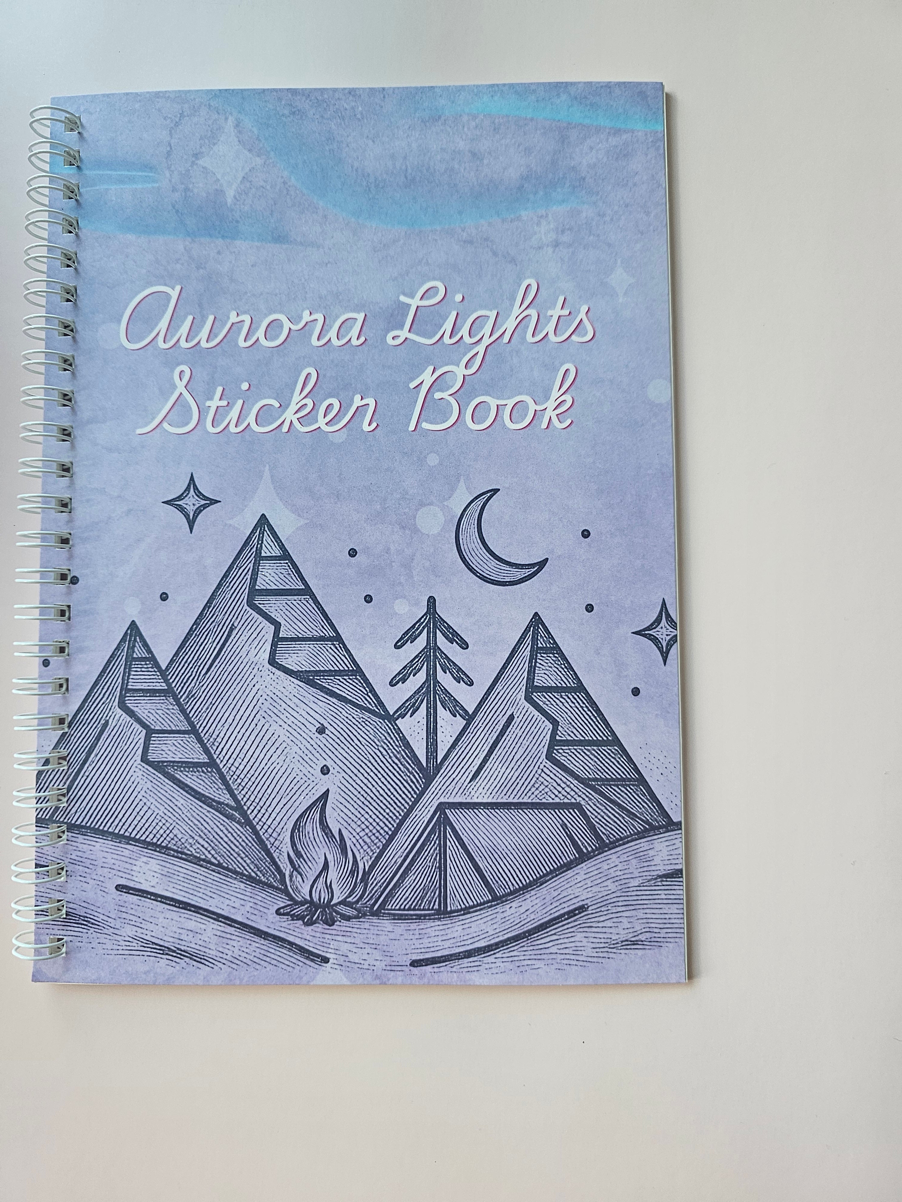 Aurora Lights Reusable Sticker Book | 32-Sided Sticker Storage Album