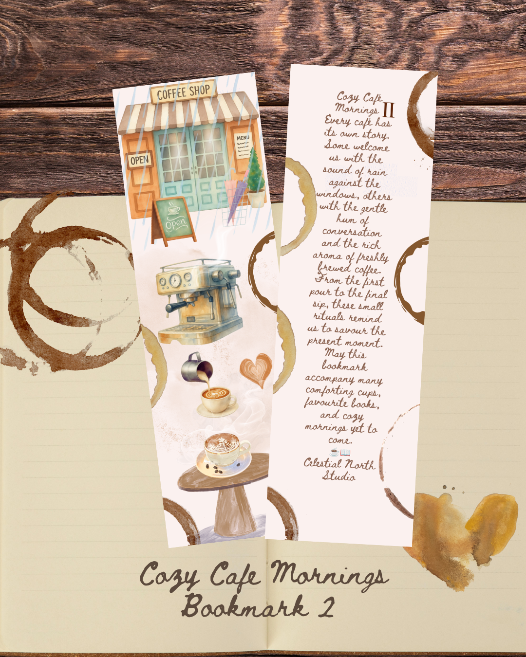 Cozy Café Mornings Bookmark Collection