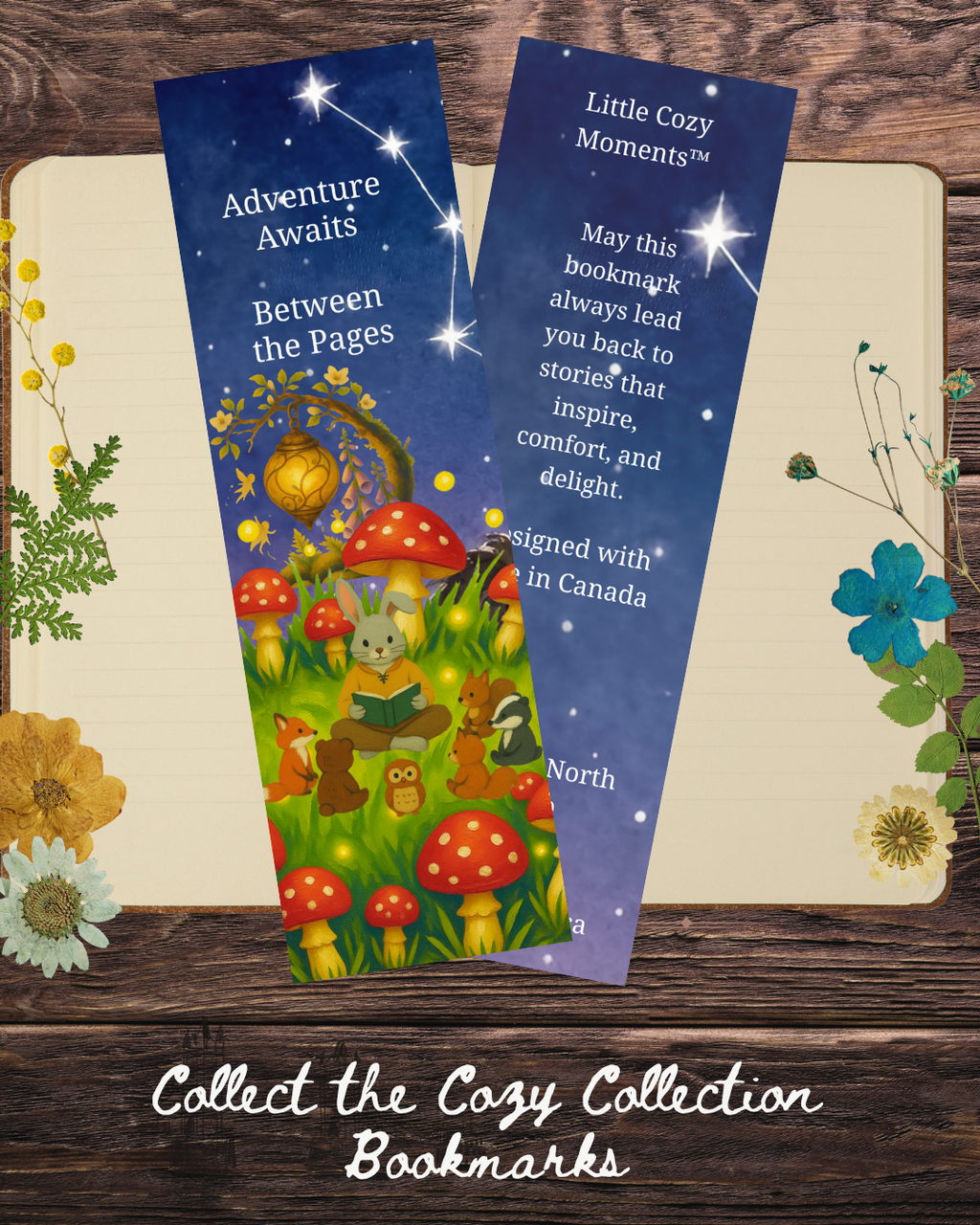 Little Cozy Moments™ | Cozy Reading Bookmark Collection | Set of 3 Watercolor Bookmarks