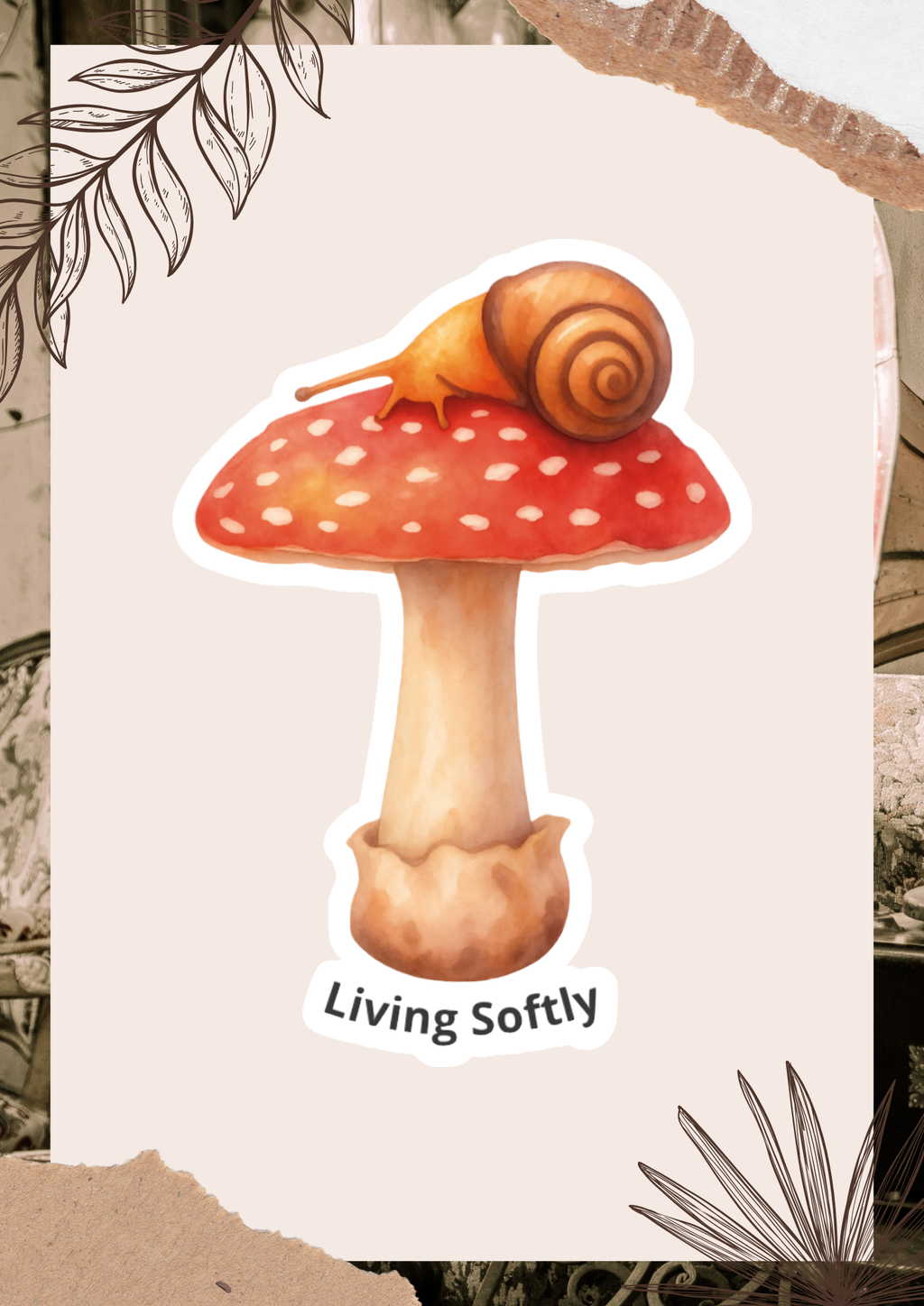 Living Softly | Die-Cut Sticker