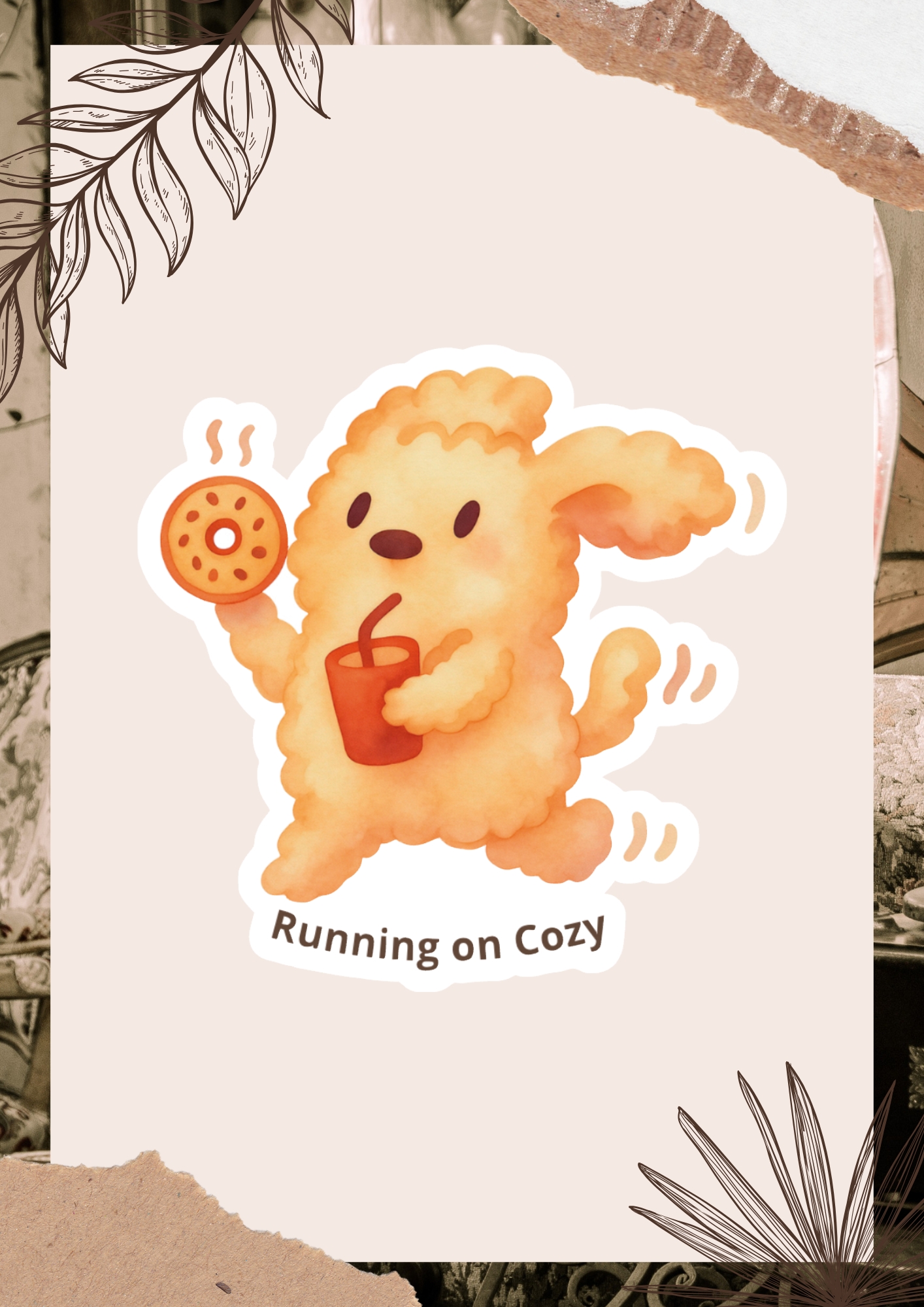 Running on Cozy | Die Cut Sticker