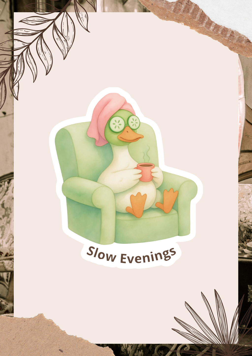 Slow Evenings | Die-Cut Sticker