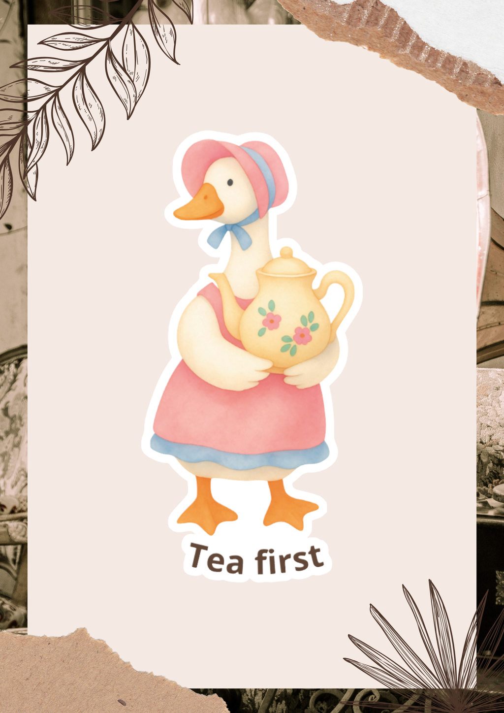 Tea First | Die-Cut Sticker