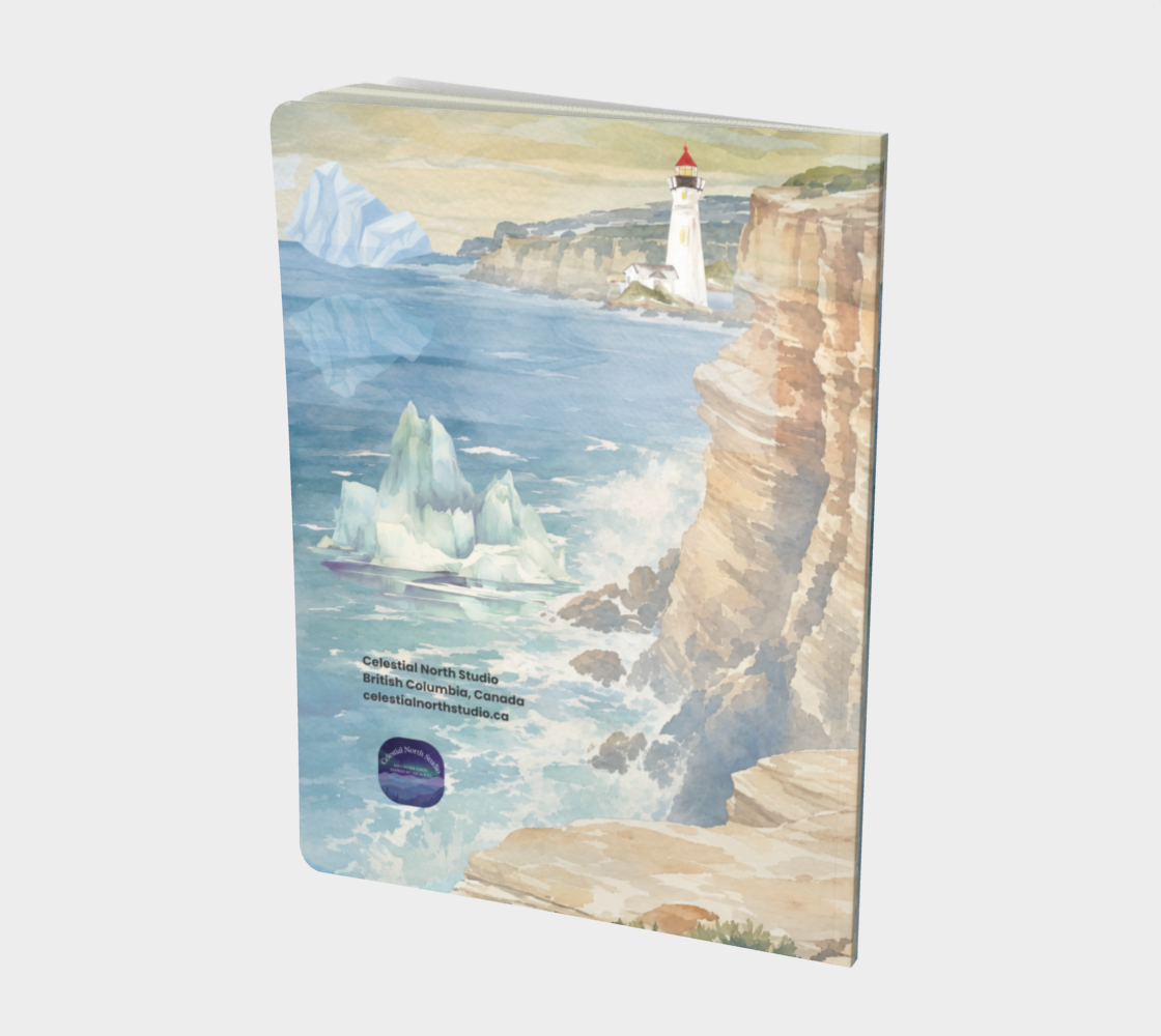 Iceberg Coast Journal | Canadian Coastal Adventure Notebook |  Bullet, Lined or Blank