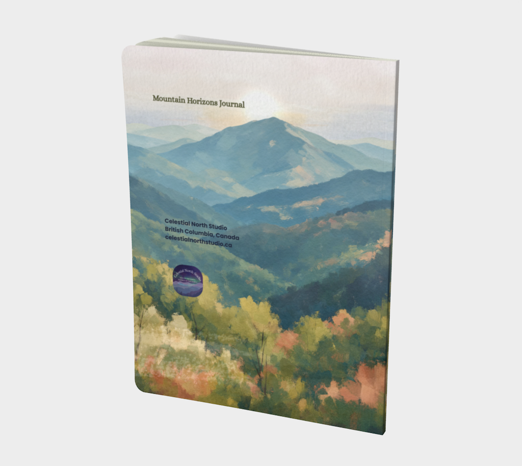 Mountain Horizons Journal | Mountain Adventure Notebook |  Bullet, Lined or Blank