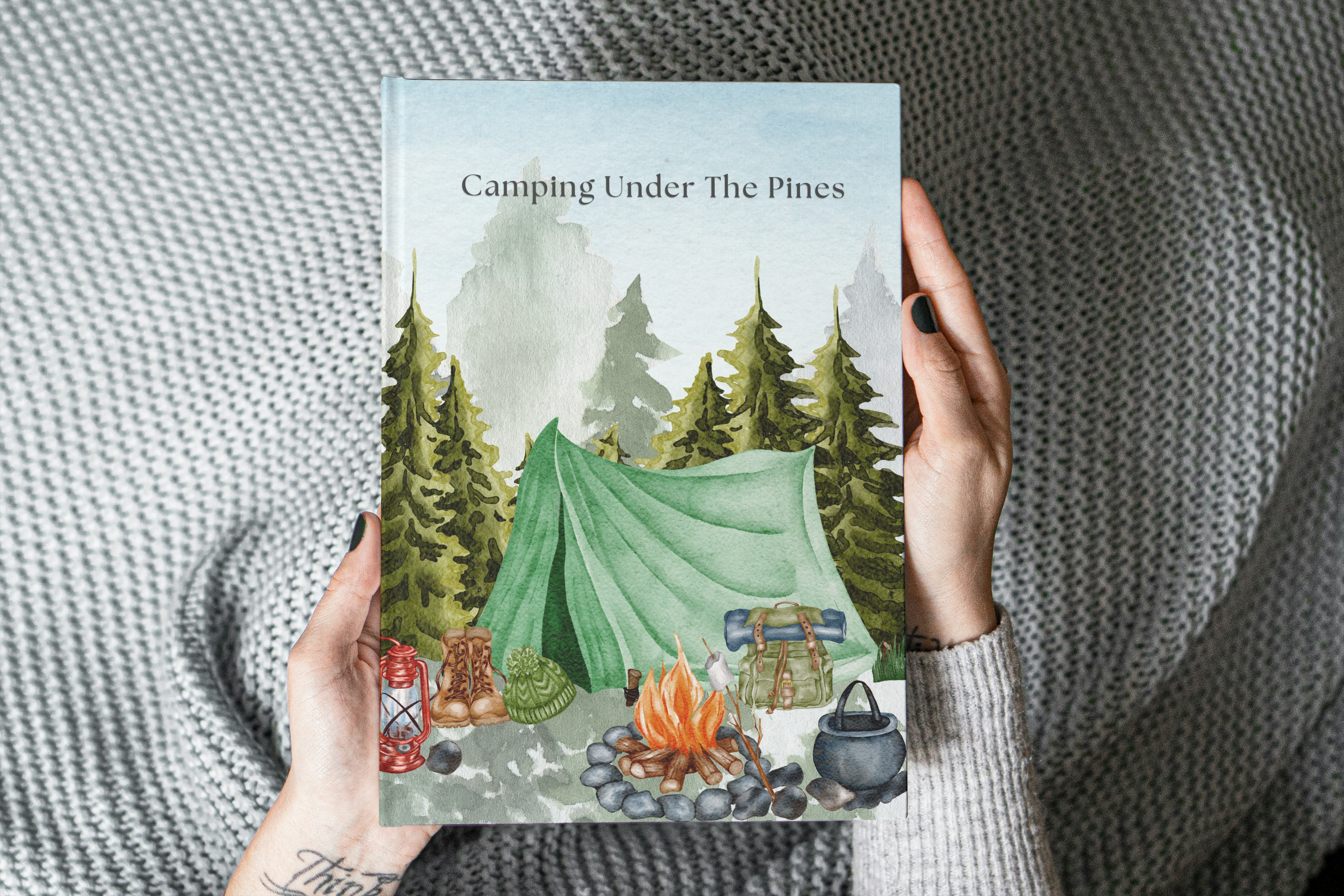 Camping Under the Pines Journal | Nature Notebook | Camping Journal | Forest Writing Journal | Bullet, Lined or Blank