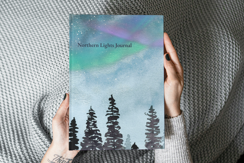 Northern Lights Journal | Aurora Borealis Nature Notebook |  Bullet, Lined or Blank