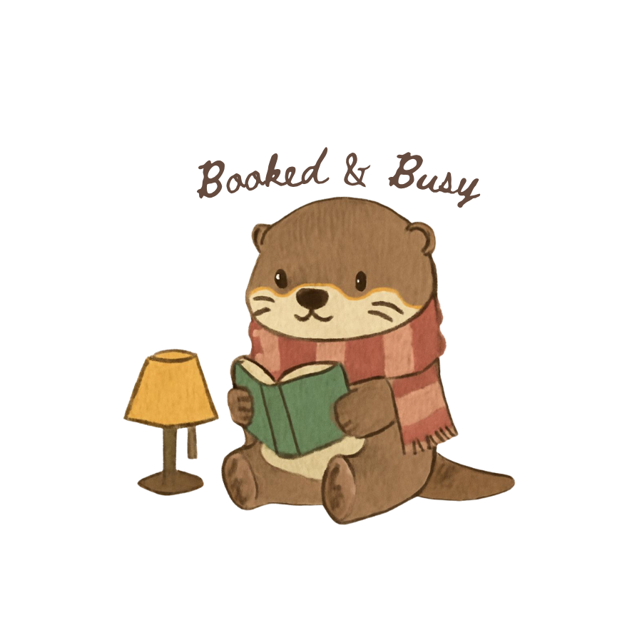 Booked & Busy Sticker | Otter Reading Sticker | Eco Matte Waterproof Vinyl | Bookish Gift