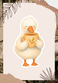 Cozy Duck Tea Sticker