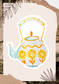 Sunflower Teapot Sticker