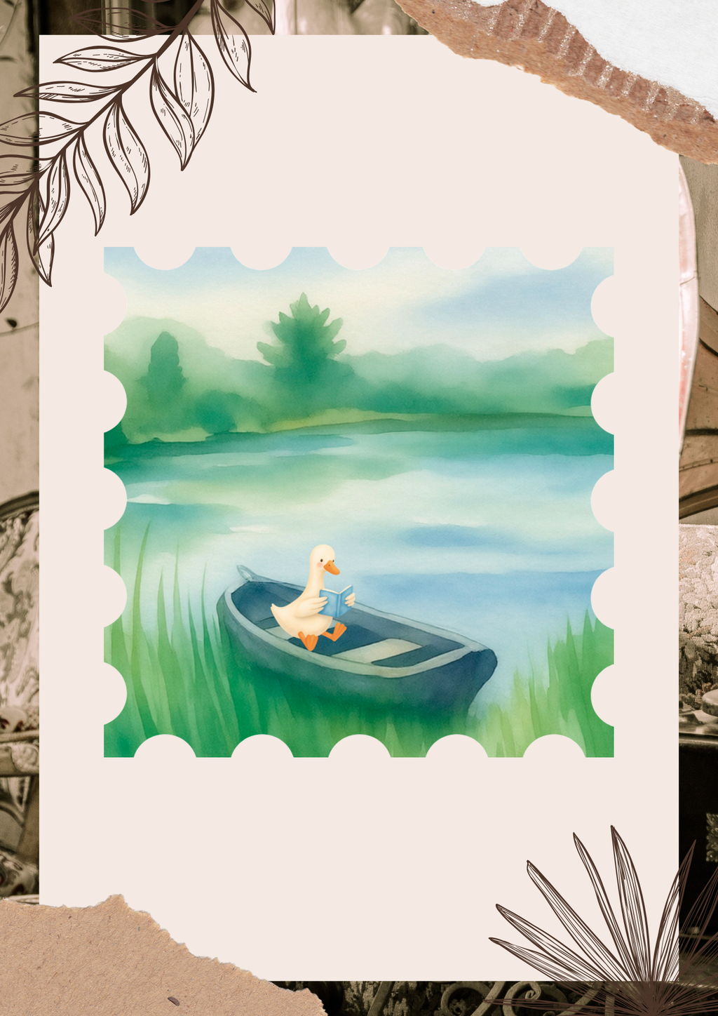 Reading Duck Sticker