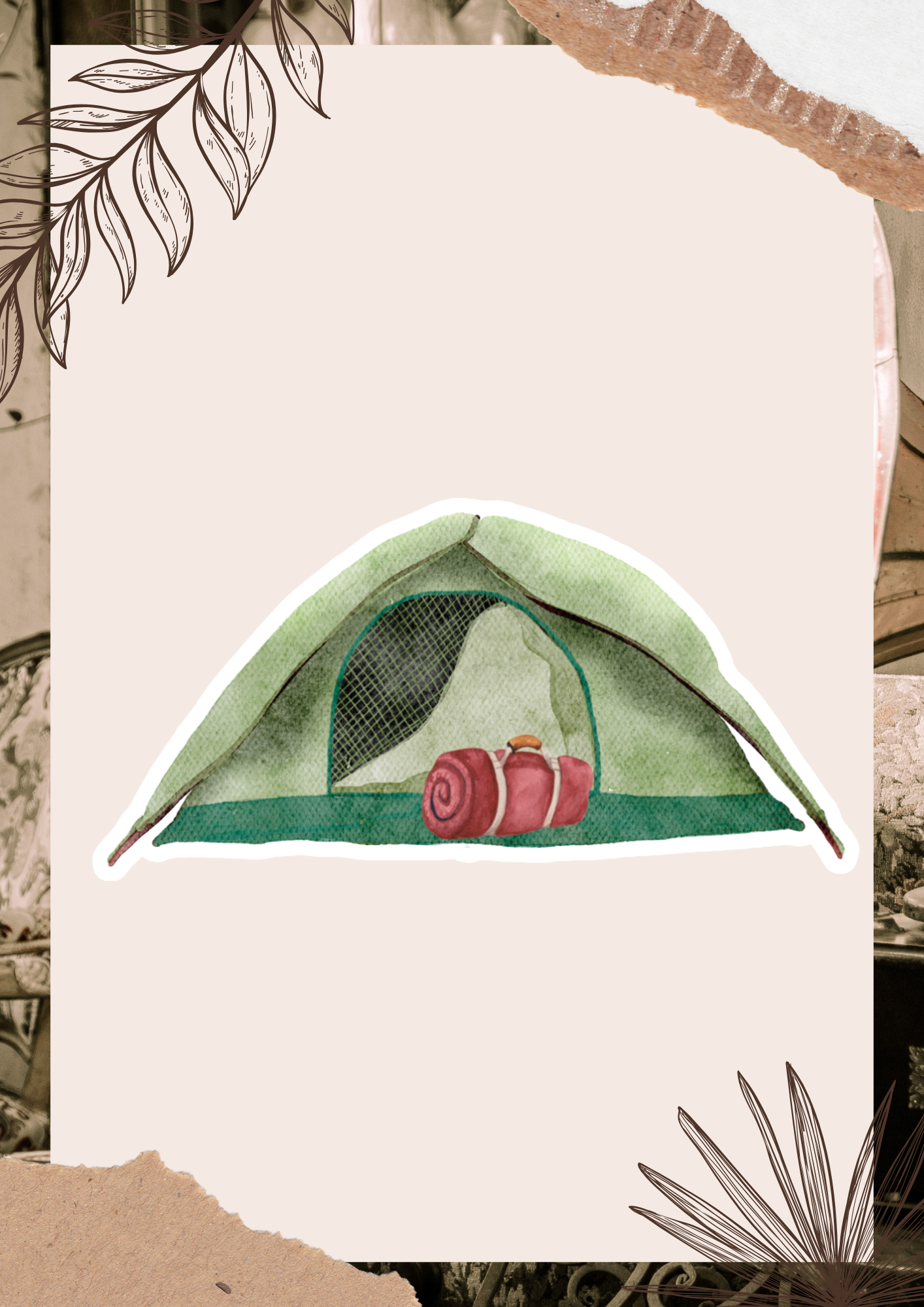 Camping Tent Sticker | Cozy Camp Watercolor Die Cut Sticker | Canadian Camping | Eco Matte Waterproof Vinyl
