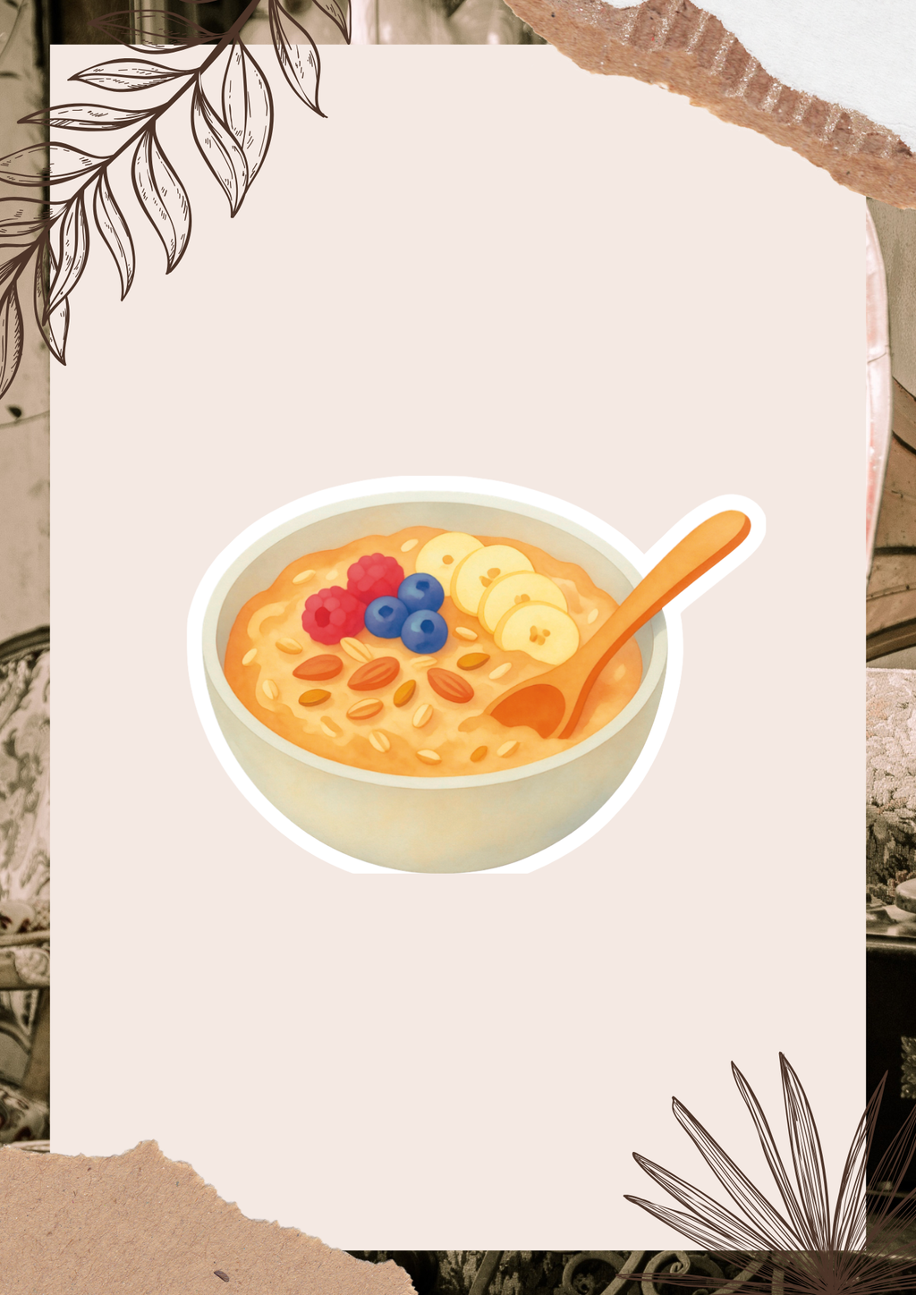 Camp Breakfast Bowl Sticker | Cozy Morning Watercolor Die Cut Sticker | Camping Breakfast | Eco Matte Waterproof Vinyl