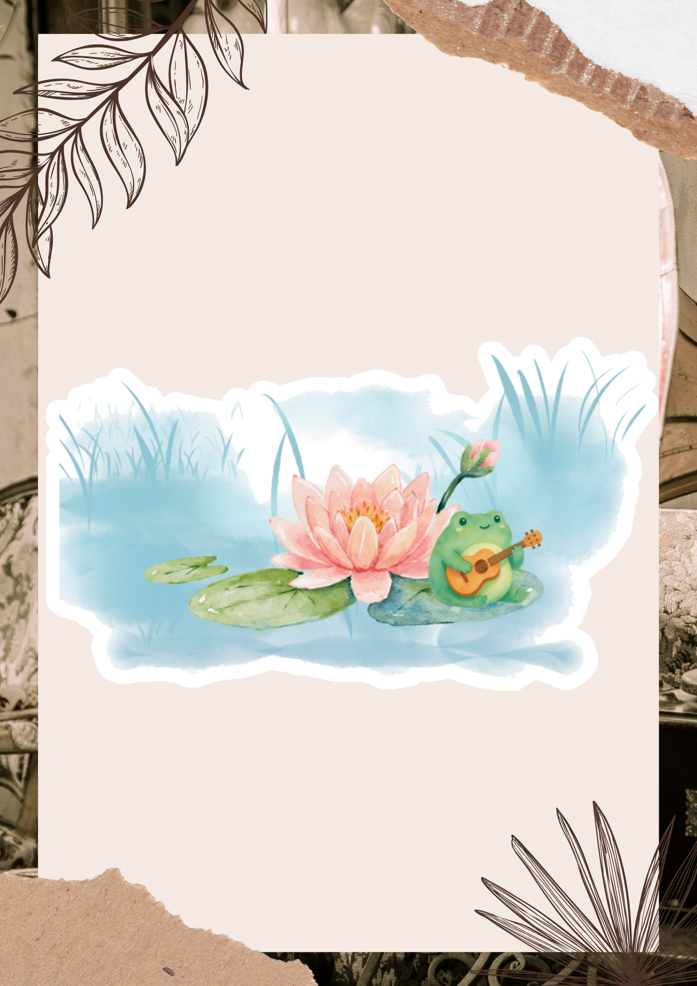 Frog by the Lily Pad Sticker