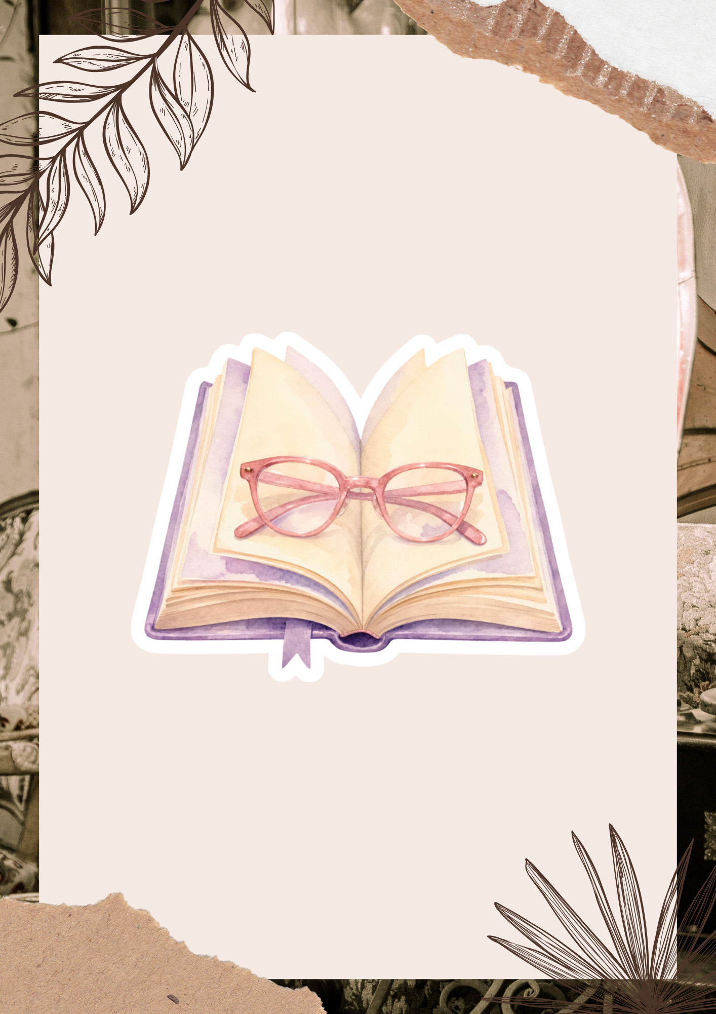 One More Chapter Watercolor Sticker | Open Book Vinyl Sticker