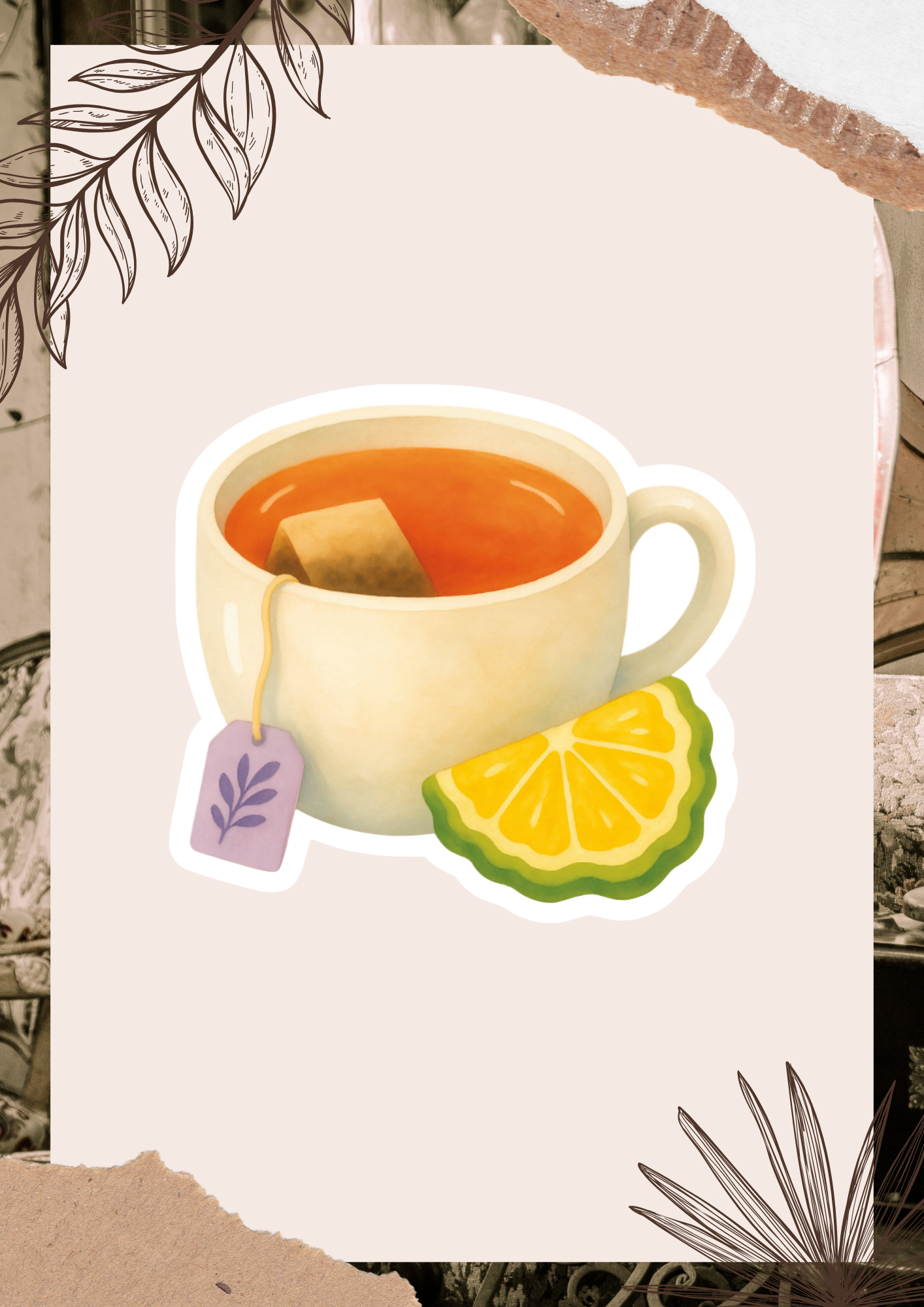 Cozy Lemon Tea Sticker