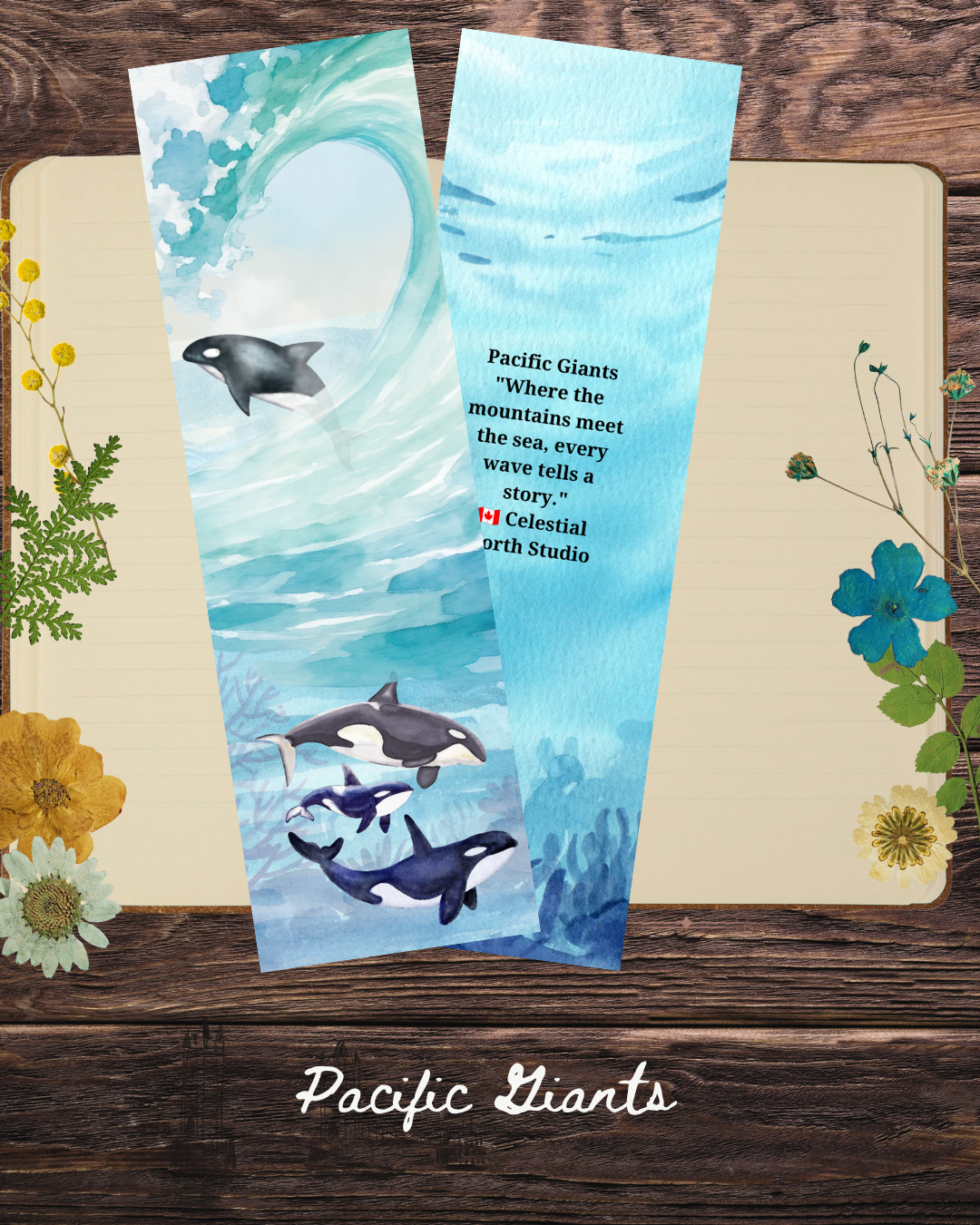 Pacific Giants Orca Bookmark | Canadian Adventure Collection