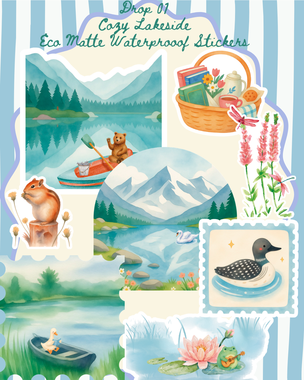 Cozy Picnic Basket Sticker