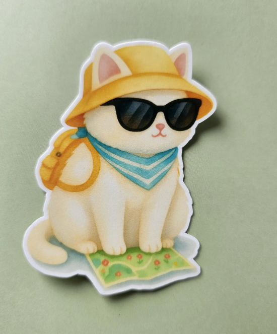 Adventure Cat Waterproof Vinyl Sticker