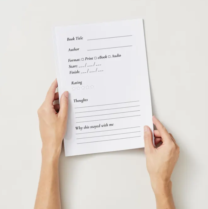 Still Reading Journal | Minimal Reading Log | 4×6