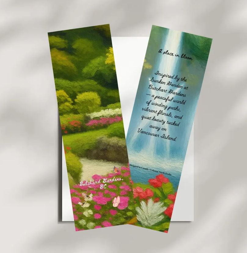 Sunken Garden Bookmark | Butchart Gardens Inspired