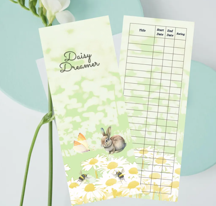Daisy Dreamer | Reading Tracker Bookmark | 3×8