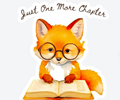 Cozy Fox Reader Sticker (3x3" Matte Vinyl)