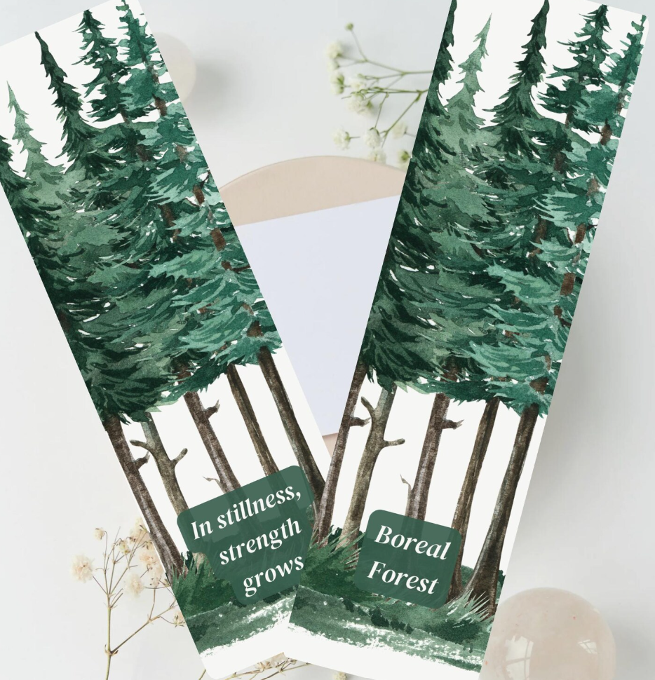 Canadian Landscape Bookmarks| Eco Recycled Matte | Bookish Gift | 2x7 Rounded | Nature Bookmark Set