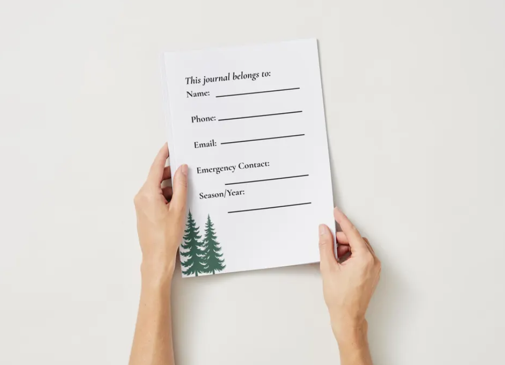 Hiking Journal 4×6 | Compact Trail Log Book | Minimal Outdoor Journal for Hikers or Walkers