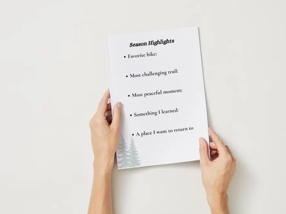 Hiking Journal 4×6 | Compact Trail Log Book | Minimal Outdoor Journal for Hikers or Walkers