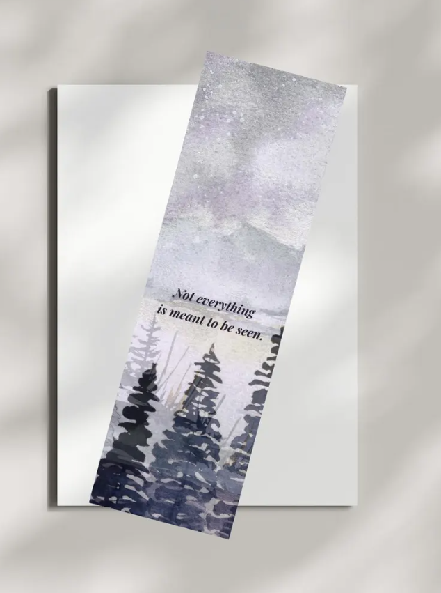At the Edge of Night Bookmark | Moody Forest Bookmark