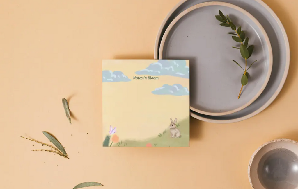 Notes in Bloom | Bunny Sticky Note Pad | 3×3