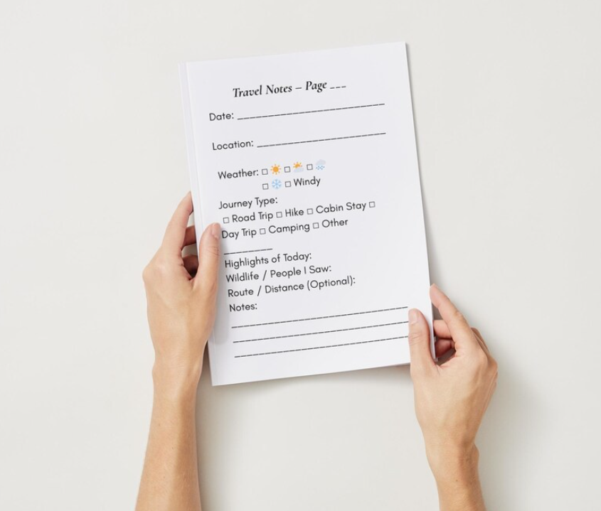 Travel Notes Journal | Canadian Adventure Journal | 4×6