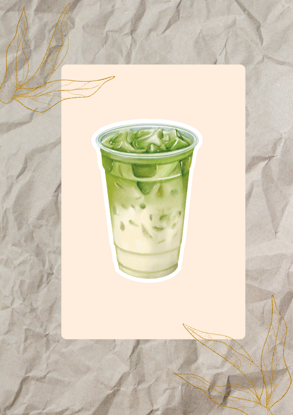 Iced Matcha Latte Sticker