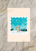 Skiing Polar Bear Sticker | 3x3 Waterproof Winter Sticker