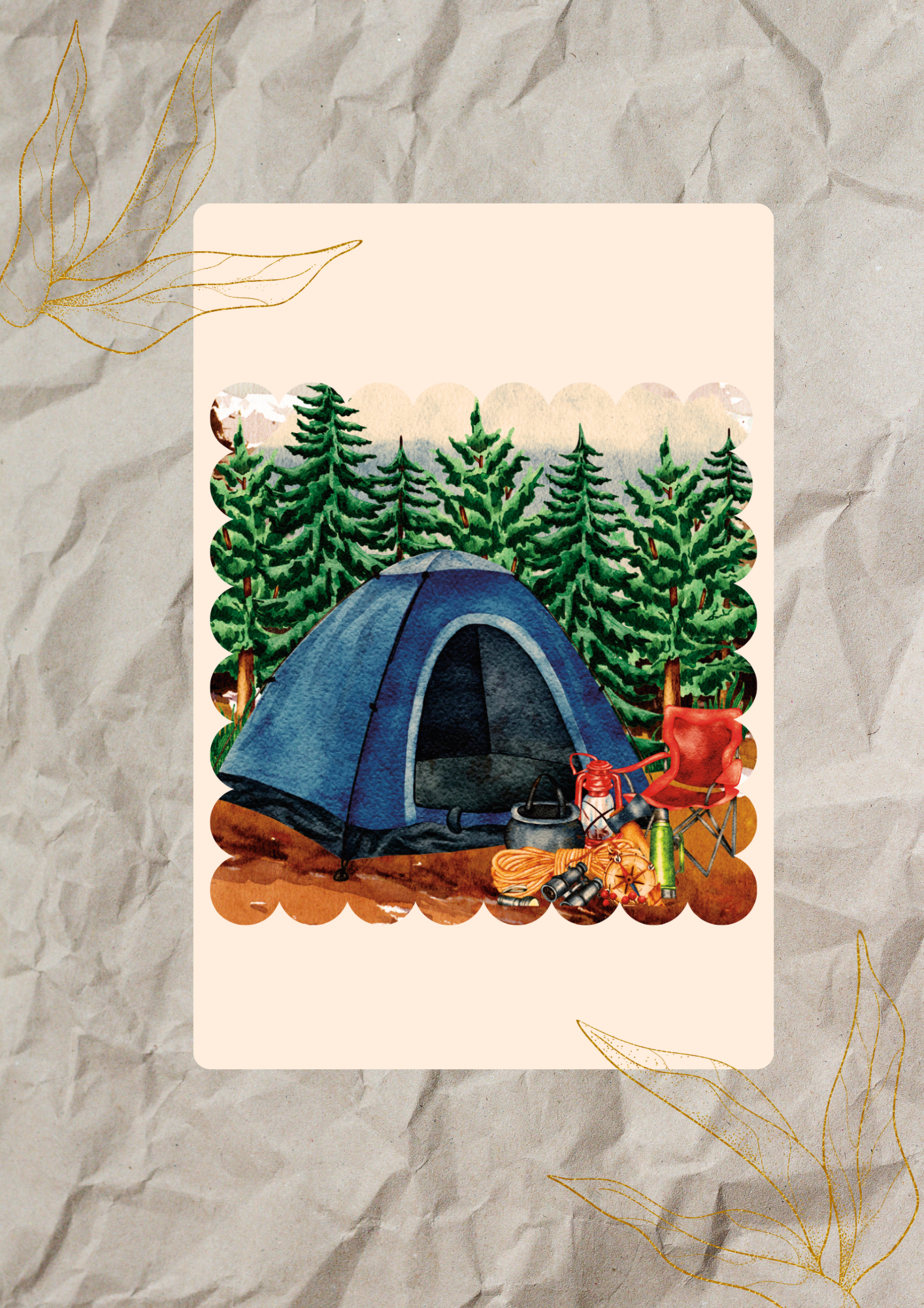 Cozy Tent Watercolor Sticker