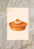 Pumpkin Spice Tart Die-Cut Vinyl Sticker | Sweet Autumn Dessert Decal