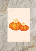 Double Pumpkin Spice Latte Die-Cut Vinyl Sticker | Cozy Fall Drink Decal