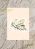 Open Book & Tea Sticker