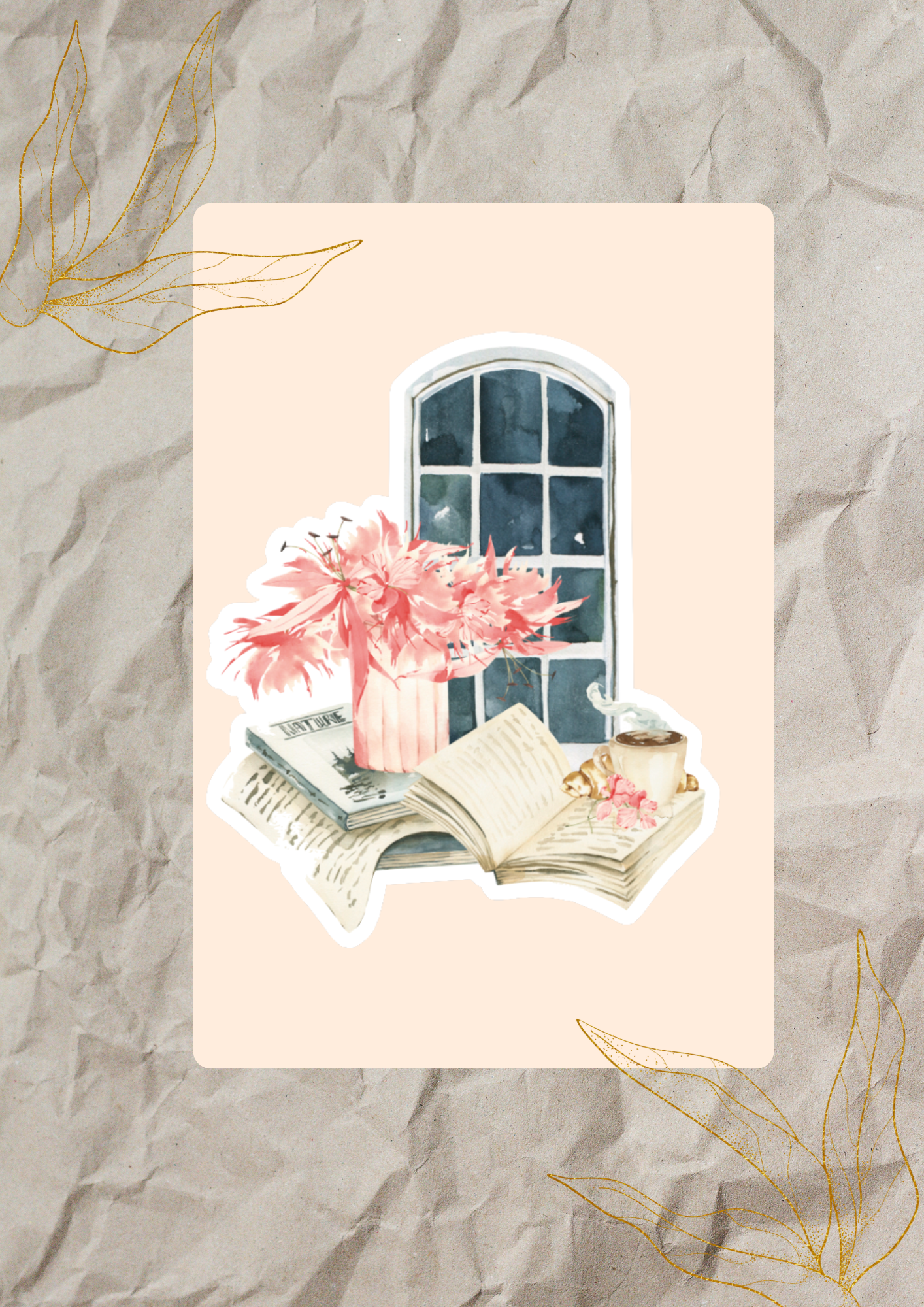 Reading by the Window Sticker