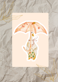 Rainy Day Goose Die-Cut Vinyl Sticker | Cozy Autumn Stationery