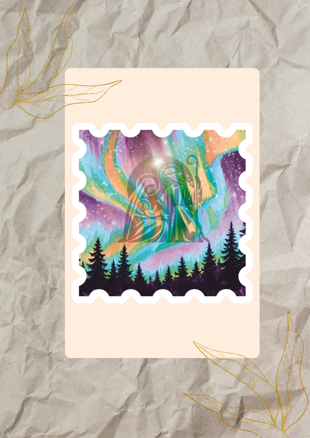 Aurora Nativity Sticker | 3x3 Waterproof Christmas Sticker