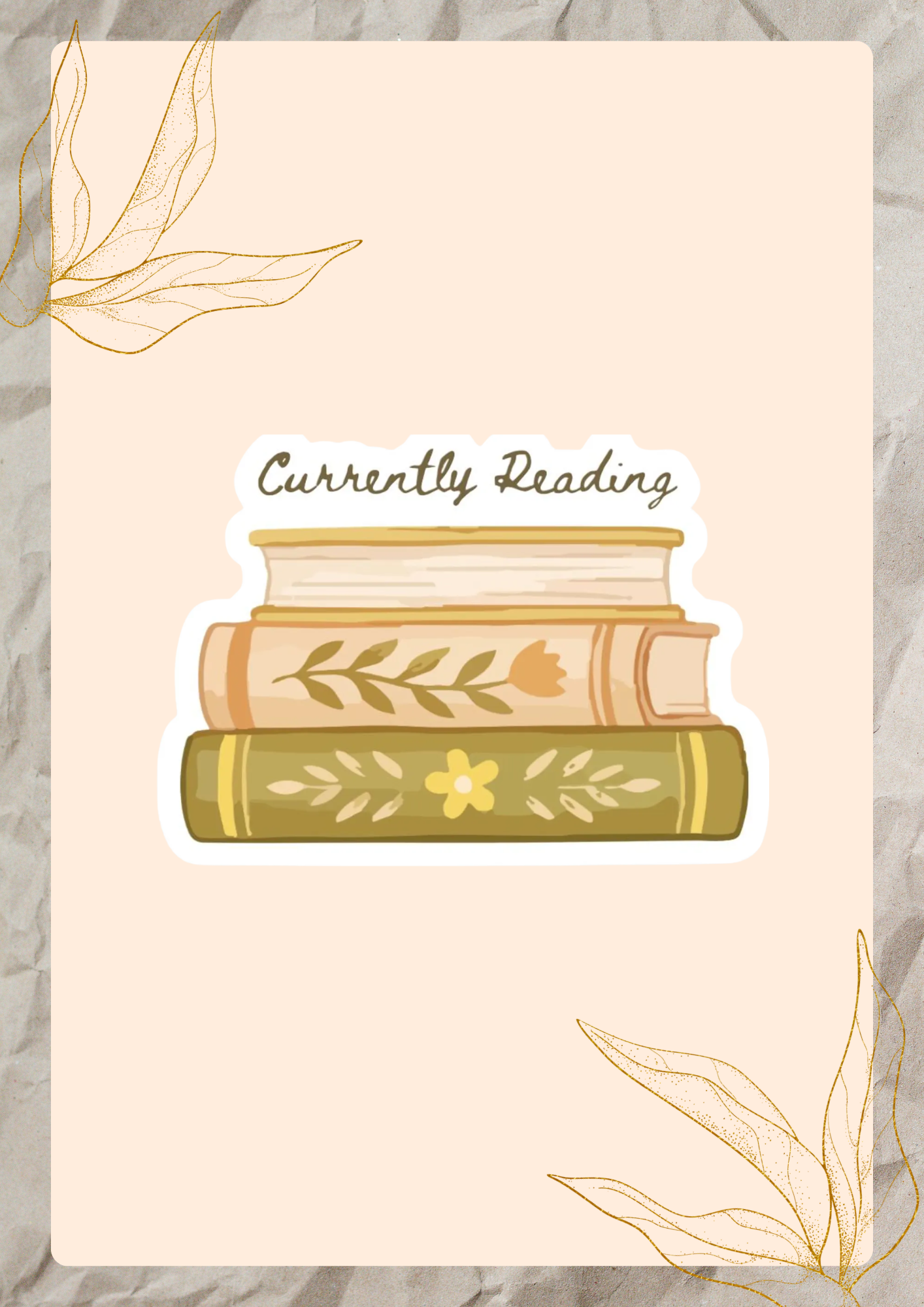 Currently Reading Sticker | Book Stack Vinyl Sticker | Eco Matte Waterproof 3x3 Decal | Reader Gift