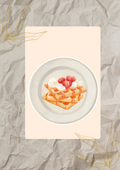 Waffles & Strawberries Sticker