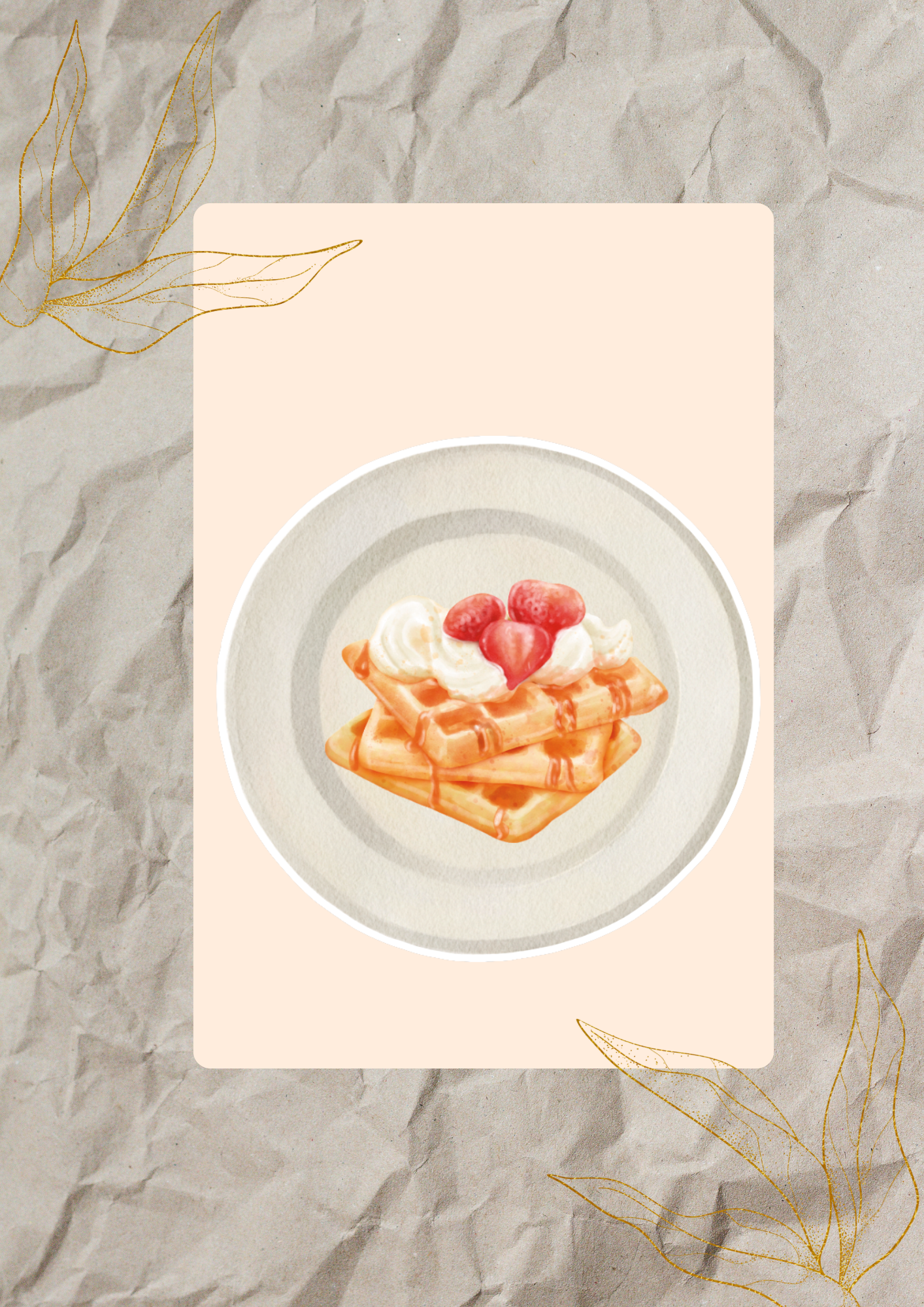 Waffles & Strawberries Sticker