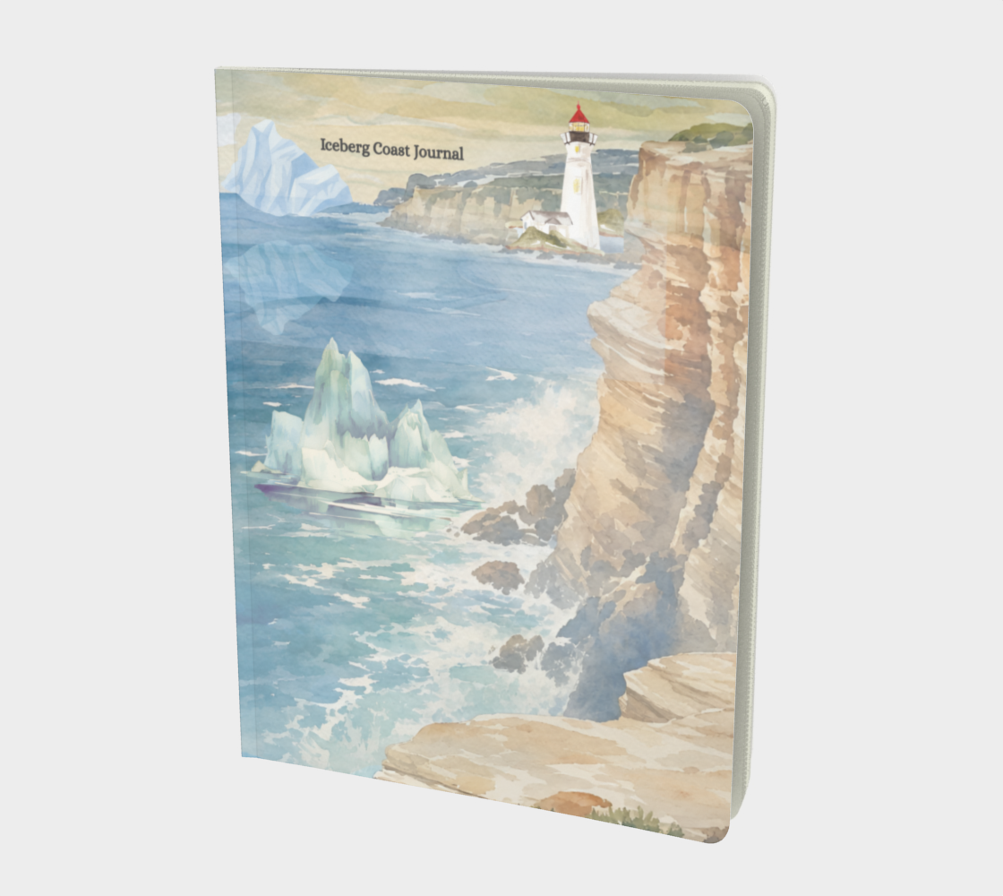 Iceberg Coast Journal | Canadian Coastal Adventure Notebook |  Bullet, Lined or Blank